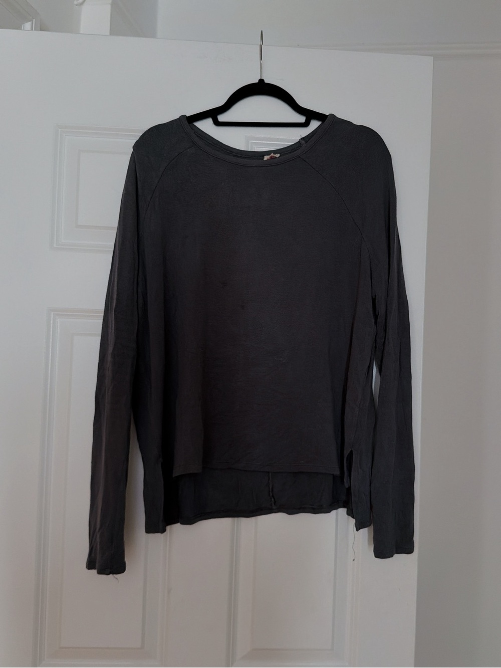 Classic Women's Long-Sleeve Top in Charcoal